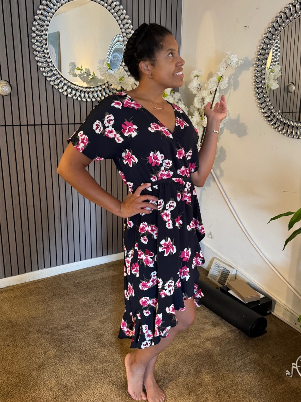 Floral High-low Dress